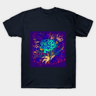 Abstract blue T-Shirt